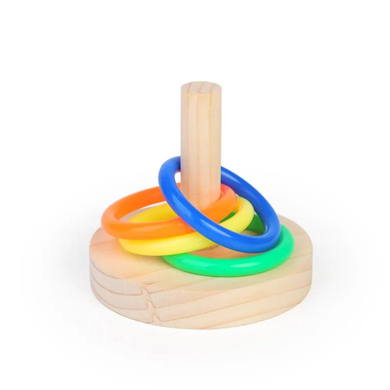 Brinquedo De Anel De Papagaio De Madeira Sólida, Suprimentos Educativos Do Pássaro, Treinamento De Inteligência, Brinquedos Interativos De Papagaio, Acessórios De Pássaros, 3cm - Image 1