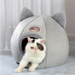 Canil macio lavável para cães pequenos, esteira do gato, caverna do filhote, cesta do canil, cama do gato do gatinho, pet fornecimentos, almofada - Image 3