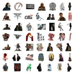 10/30/50/100 pçs o último de nós adesivos jogo de suspense adesivo bagagem portátil telefone guitarra bicicleta skate decalques decoração brinquedo - Image 5