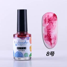 Aquarela esmaltes arte decoração, tinta DIY florescendo gel, mancha de fumaça, verniz manicure, efeito mármore, 15ml - Image 4