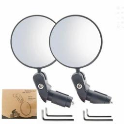 Espelho Retrovisor de Bicicleta Universal, Ajustável Girar, Ângulo Largo, Guiador de Ciclismo, Espelhos Retrovisores para MTB, Acessórios de Estrada, 2Pcs - Image 1