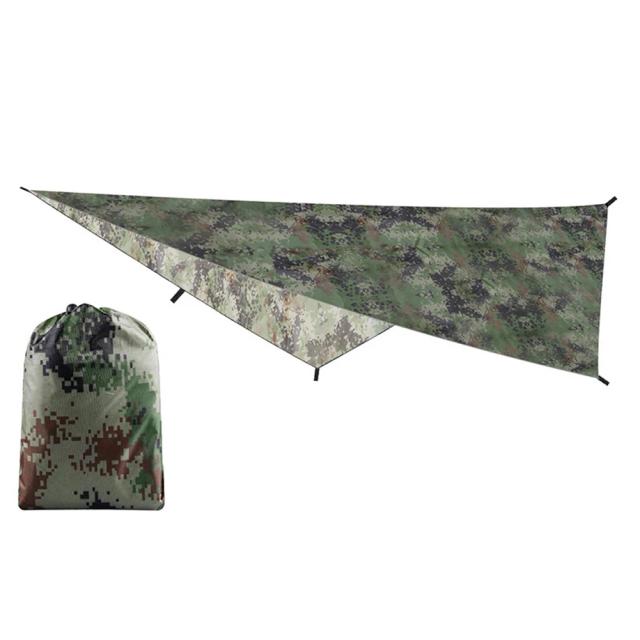 Barraca de Acampamento Camuflada 210T: Tarp Portátil Impermeável e Ultra Leve para Mochilas e Piqueniques