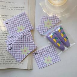 Cartões de papel de embalagem dobrável, cartões rosa para joias artesanais, papelão de exibição de flores pendurado no varejo 6,4x4cm, 50 unidades por lote - Image 4