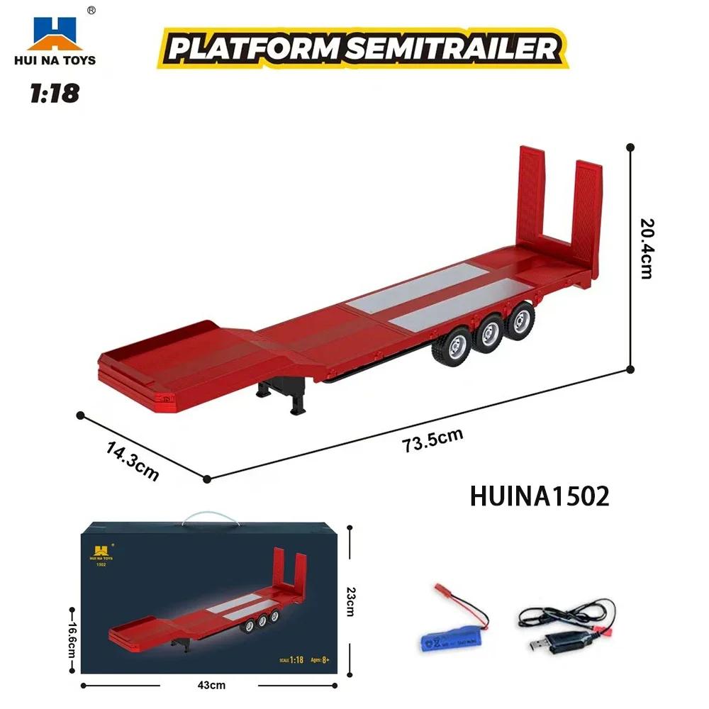 Huina 1/18 19ch rc caminhão 1501 770s scania liga trator 2.4g caminhão de reboque de engenharia de controle remoto com brinquedos leves e sonoros - Image 1