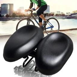 Confortável dupla acolchoada moto selas pad, dois lugares almofada de bicicleta, substituição multi-função, esportes, sem nariz, fácil instalar - Image 1