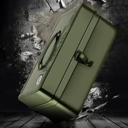 Profissional portátil Metal Tool Storage Box, Multi funcional grande caso impermeável, acessórios eletricista - Image 4