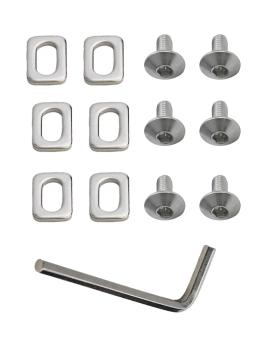 Kits de parafuso para grampos de bicicleta SPD, Repair Tool com chave, arruelas de estrada, acessórios de ciclismo, 6pcs, 6x M5 - Image 3