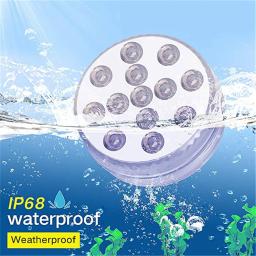 RGB luz submersível com ímã e ventosa, luz noturna subaquática para lagoa, fishtank, fonte, 16 cores, 13 LEDs - Image 4