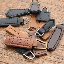 Substituição de zíper deslizante militar prendedor de anel de couro puxador de zíper nylon com zíper deslizante com zíper de metal - Image 5
