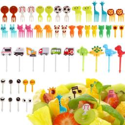 Mini plástico Animal Fruit Fork para crianças, Toothpick, Toothpick, Food Grade, Desenhos animados, Bento, Almoço, Bento Acessórios, Decoração do partido - Image 1