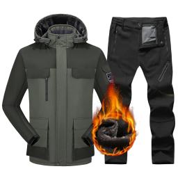 Novo inverno terno de esqui dos homens térmico ao ar livre à prova vento à prova dwindproof água masculino calças neve define esqui e snowboard jaqueta lã - Image 2