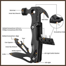 Multitool alicate multifuncional garra martelo ferramenta de aço inoxidável com bainha para sobrevivência ao ar livre acampamento caminhadas - Image 2