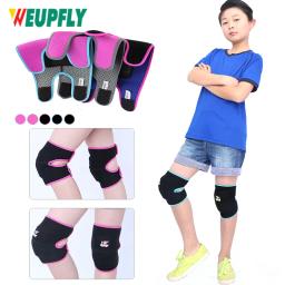 1 par crianças joelheiras com almofadas sbr espessadas ajustável anti-deslizamento joelheiras para crianças macias joelheiras para hóquei de futebol de voleibol - Image 1
