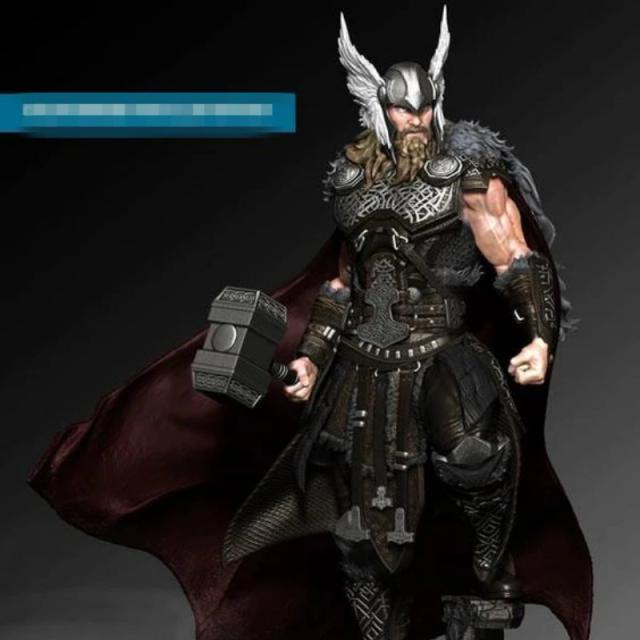 Estátua Colecionável de Resina em Escala de 108 mm do Estilo Viking Thor - Modelo Desmontado e Sem Pintura para Montagem.