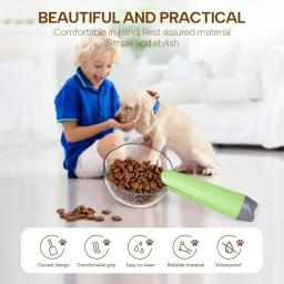 Colher de alimentação para gato e cachorro, Pá de comida, Colher Mutli-Function com clipe de saco de selagem, New Clip Cup, Creative Measuring Puppy Bag - Image 2