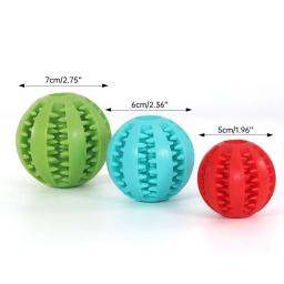 Bola de borracha interativa para cães, limpeza dentária, snack ball, gato, mastigação, artigos para animais de estimação, acessórios para cachorros, 5 cm, 6 cm, 7cm - Image 2