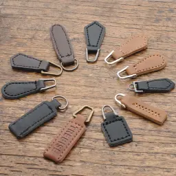Substituição de zíper deslizante militar prendedor de anel de couro puxador de zíper nylon com zíper deslizante com zíper de metal - Image 4