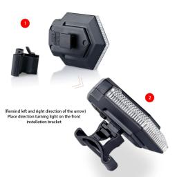 Smart Wireless Turn Signals para bicicleta, Luz dianteira e traseira, Controle Remoto, Ciclismo Aviso de Segurança, Lanterna traseira LED, ao ar livre, 1 Conjunto - Image 3