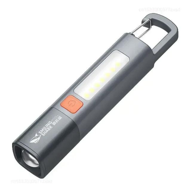 Holofote Portátil Xiaomi: Luz Forte com Foco Variável, Lâmpadas Laterais e Bateria Recarregável USB para Longo Alcance ao Ar Livre