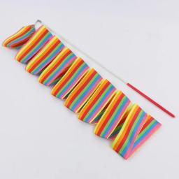 Fita de ginástica artística com haste para crianças, brinquedos coloridos de dança, adereços esportivos ao ar livre, presentes infantis, 4m, 5 peças - Image 5