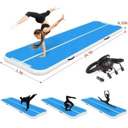 Ginástica Tumbling Mat com bomba de ar Inflável Air Track, Cheerleading Training Mat, Uso Doméstico - Image 1