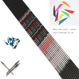 Pure Carbon Archery Seta Eixos, Pin Nock, Ponto Alvo, Composto Recurvo, Arco Tradicional, Sp350, 400, 500, 600, 700, 800, 900, ID4.2 mm - Image 1