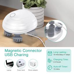 ORIA-Elétrica Handheld Pet Massageador, Cães e Gatos Cabeça Scratcher, Cuidados de Saúde, Relaxe com 8 Cabeças Destacáveis, Pet Shop - Image 2