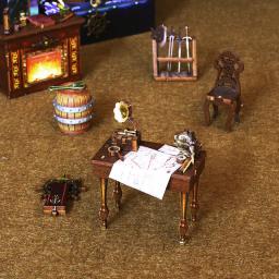 DIY Livro Nook Doll House Kits de construção em miniatura, móveis de madeira, estante, inserir brinquedos, presentes de aniversário, 2014 - Image 6