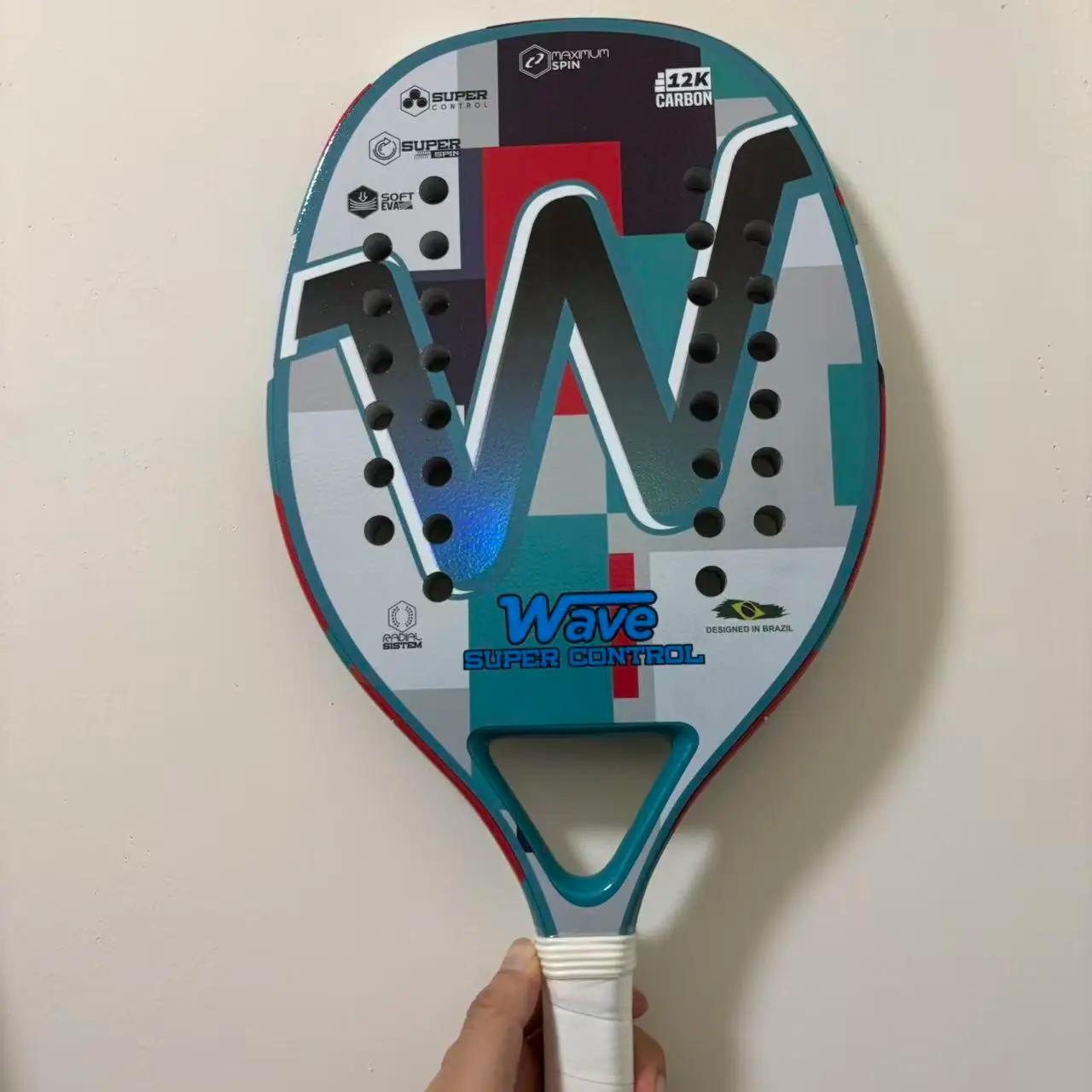 22mm Raquete de tênis de praia Superfície áspera Espuma Eva macia de fibra de carbono sem saco de tênis - Image 1