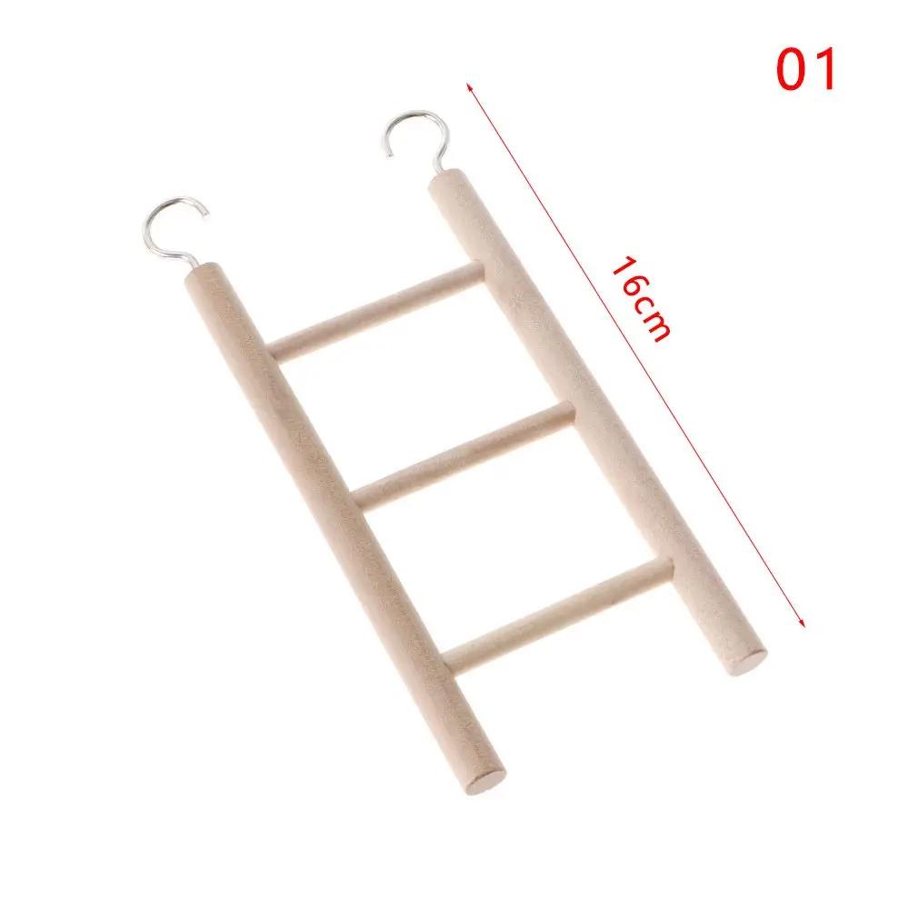 Escada De Madeira Swing Scratcher, Escada De Escalada, Hamsters, Papagaio Brinquedos, Pet Supplies - Image 1