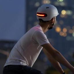 Xiaomi ciclismo capacete inteligente 4u luz led ao ar livre equitação da bicicleta de estrada scooter ultraleve à prova dwaterproof água com segurança boné capacete - Image 4