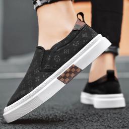 Tênis respirável macio masculino, tênis de caminhada casual, sapatos simples para esportes ao ar livre masculino, estampa de verão, slip-on, 39-44 - Image 1