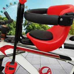 Assento de segurança de bicicleta ajustável para crianças, montagem frontal, Baby Carrier com corrimão, assento de bicicleta para crianças - Image 4