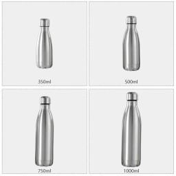 Aço inoxidável portátil Leakproof Cantina Chaleira, Outdoor Camping e Caminhadas Garrafa de Água, Grande capacidade, garrafa potável, 0,75 L, 1 L - Image 4