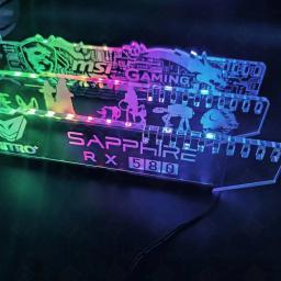 Suporte GPU RGB personalizável, suporte VGA horizontal, suporte de vídeo personalizável, AURA, 12V, 4Pin, refrigerador de água MOD personalizado, 5V3Pin - Image 4