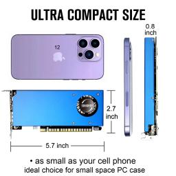 Placa gráfica SRhonyra GT730 RX550 GT1030 GTX1050 1050Ti 4GB de baixo perfil, GPU de baixo perfil para SFF, PCs industriais e mini PC OPS - Image 4