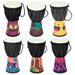 4 Polegada tambor africano artesanal tradicional africano tambor de mão colorido djembe tambor para crianças estudo instrumento musical percussão - Image 1