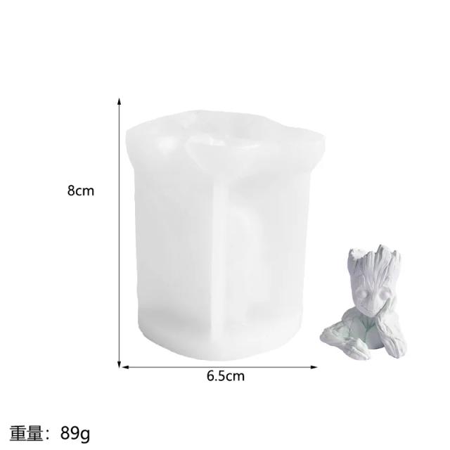 Molde de Gesso para Aromaterapia e Decoração: Vela Artesanal em Forma de Homem Árvore, Ideal para Presentes de Casamento e Esculturas Artísticas