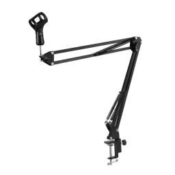 Microfone ajustável Suspensão Boom Scissor Arm Stand, Desktop Mic Clip Holder, Cantilever Bracket para Gravação, Transmissão ao vivo - Image 1