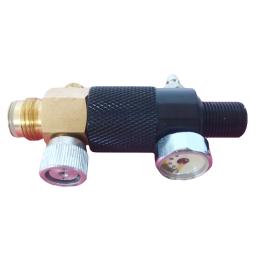Paintball CO2 Cilindro Tanque, On-off Válvula com Testador de Pressão, Adaptador De Carregamento De Ar, Rosca M18x1.5 - Image 3