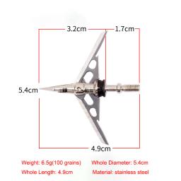 5 unidades/pacote parafusos de tiro com arco de caça flecha broadheads 2 lâminas 100 grão 2.3 "pontas de seta de corte acessórios de tiro ponta de flecha - Image 2