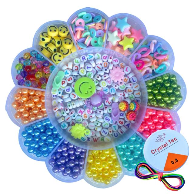 Kit de Miçangas para Crianças - Bijuterias, Pulseiras e Colares com 1850 Peças