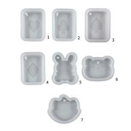 Diy moldes silicone diferentes formas pingente molde artesanato moldes artesanato suprimentos para diy fazer pingentes c1fc - Image 3
