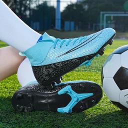 Tamanho 35-45 homens meninos sapatos de futebol botas de tornozelo alto crianças chuteiras treinamento esporte tênis sapatos de futebol - Image 2