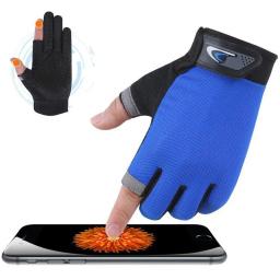 Luvas de pesca anti-derrapante respirável dois dedos corte esporte ciclismo pesca luvas de moda masculina equipamentos esportivos - Image 3