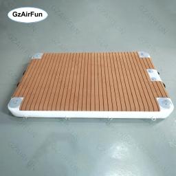 Mini plataforma flutuante inflável natação água ilha jet ski doca esteira DWF Material doca inflável - Image 3