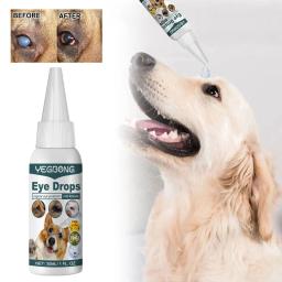 Catarata Colírio para cão, Marcas de lágrima, Soltando removedor, Aliviar a coceira ocular, Tratamento de ceratite, Antibacteriano Pet Eyes Wash Drop - Image 1