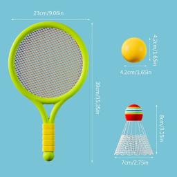 Raquetes leves de badminton para crianças, raquetes de tênis com bolas para jogos familiares, brinquedo infantil - Image 6