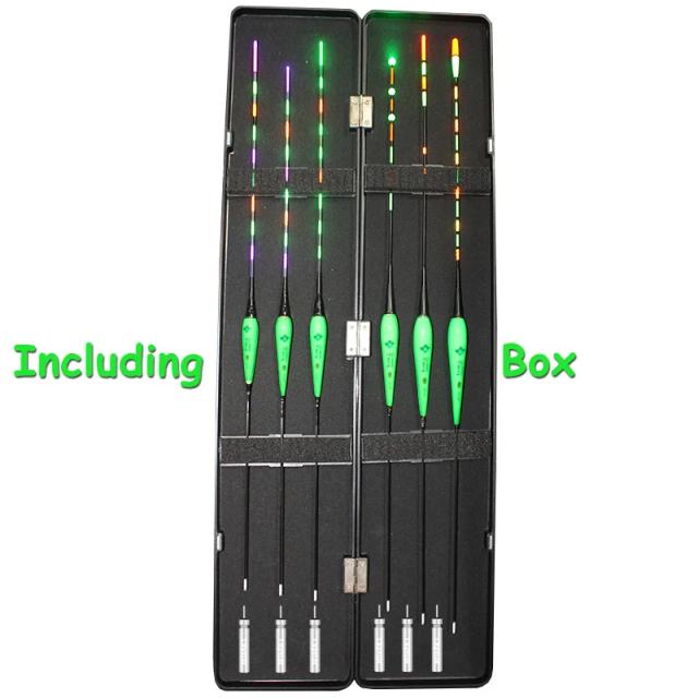 Conjunto de Flutuadores de Pesca Luminosos CR425 com Sensor de Gravidade - 6 Peças com Caixa Inclusa