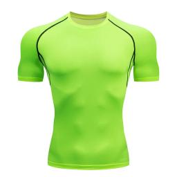 Camiseta de compressão de manga curta masculina, tops extragrandes para musculação, camiseta de ginástica, camisa de futebol branca, secagem rápida, verão - Image 4